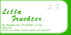 lilla fruchter business card